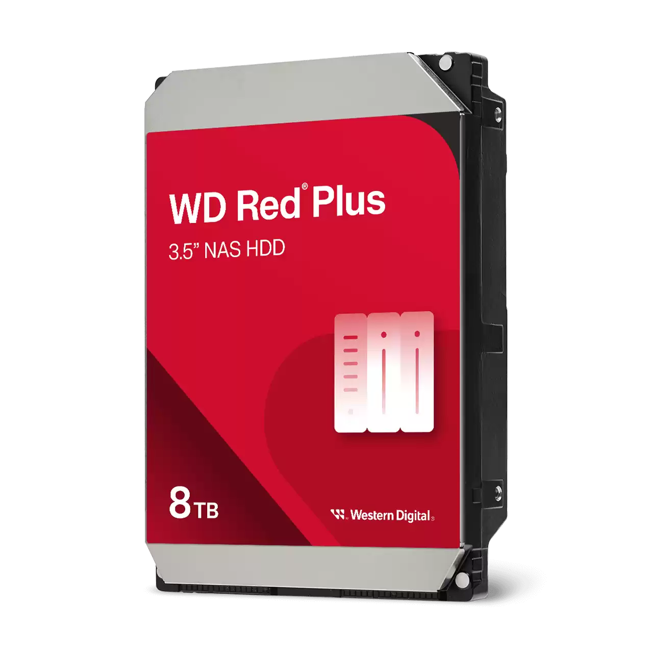 WD Red Plus 8TB NAS Hard Drive - 5400 RPM Class SATA 6Gb/s, CMR, 128MB Cache, 3.5 Inch - WD80EFPX WD Red Plus 8TB NAS Hard Drive - 5400 RPM Class SATA 6Gb/s, CMR, 128MB Cache, 3.5 Inch - WD80EFPX